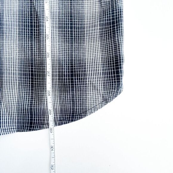 Wrangler Mens Premium Long Sleeve Shirt Button Down Plaid Black White Medium - Picture 6 of 7